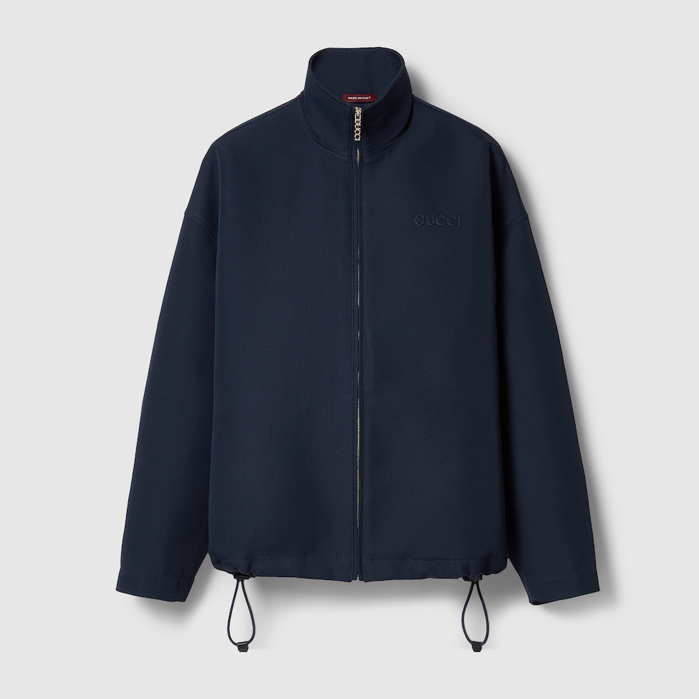 Acetate Gabardine bomber jacket
