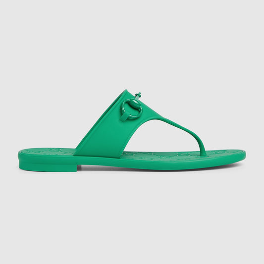 Women's thong rubber sandal with Horsebit